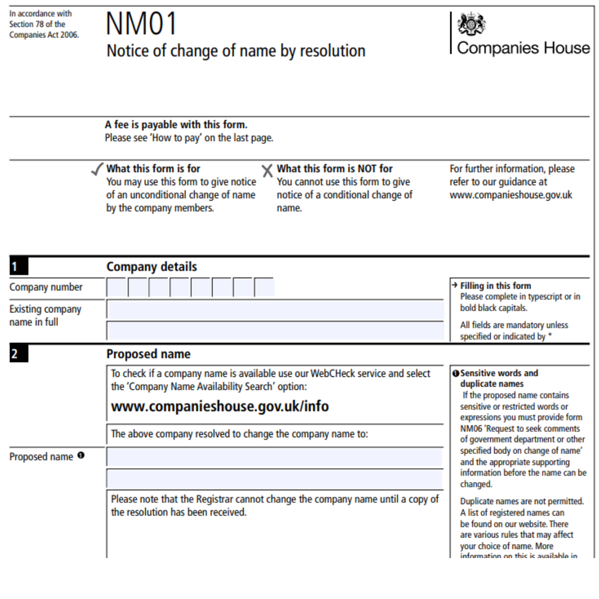 Change of Company Name